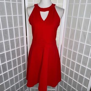 Maurices halter red dress fit flare large